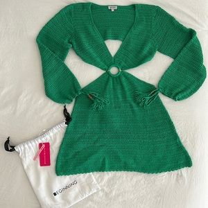 Beginning Boutique Green Knit Dress 🍈